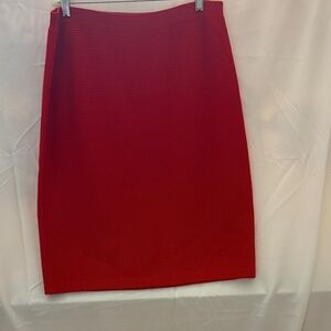 St. John Bold Red Pencil Skirt